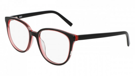 DKNY DK5059 Eyeglasses, (001) BLACK/CORAL LAMINATE