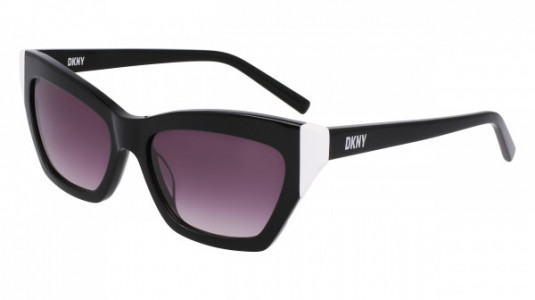 DKNY DK547S Sunglasses, (001) BLACK/WHITE