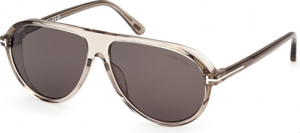 Tom Ford FT1023 MARCUS Sunglasses, 45A - Shiny Light Brown / Shiny Light Brown