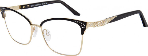Diva DIVA 5588 Eyeglasses, 139 BLACK-GOLD