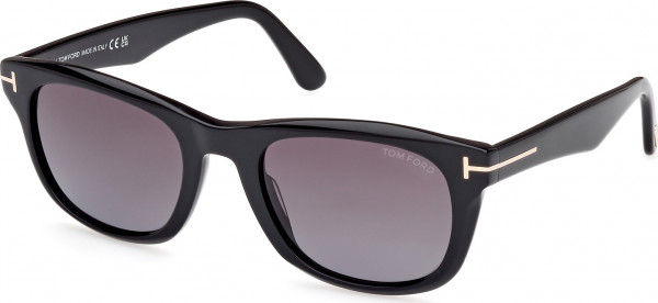 Tom Ford FT1076 KENDEL Sunglasses, 01B - Shiny Black / Shiny Black