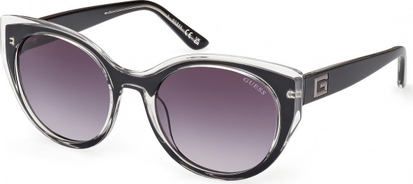 Guess GU7909 Sunglasses, 05B - Black/Crystal / Black/Crystal