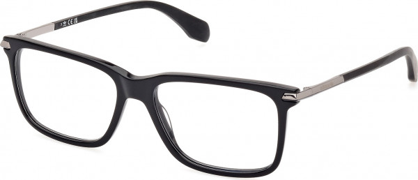 adidas Originals OR5074 Eyeglasses, 001 - Shiny Black / Shiny Light Ruthenium