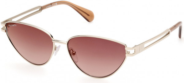 MAX&Co. MO0089 Sunglasses, 32G - Gold / Brown Mirror