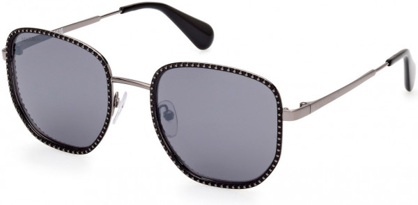 MAX&Co. MO0091 Sunglasses, 01A - Shiny Black  / Smoke