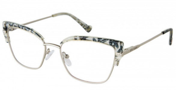 Betsey Johnson BET REMIX Eyeglasses, silver