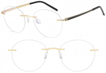 Simplylite SL 906 Eyeglasses, Gold Black