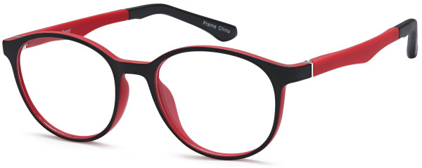 Trendy T 37 Eyeglasses, Black Red