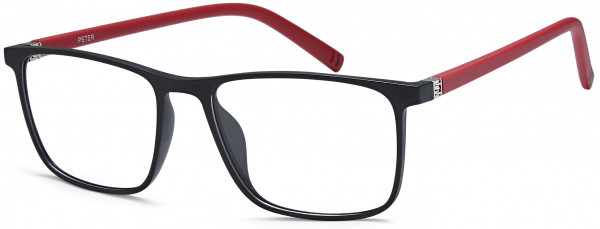 Millennial PETER Eyeglasses, Black Red