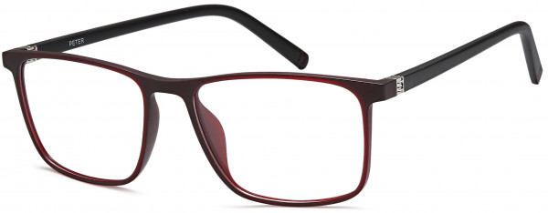Millennial PETER Eyeglasses, Burgundy Black