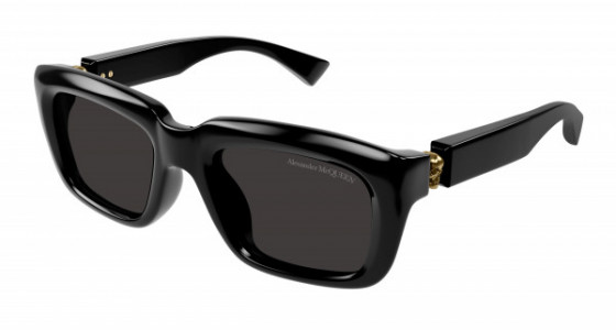 Alexander McQueen AM0431S Sunglasses, 001 - BLACK with GREY lenses