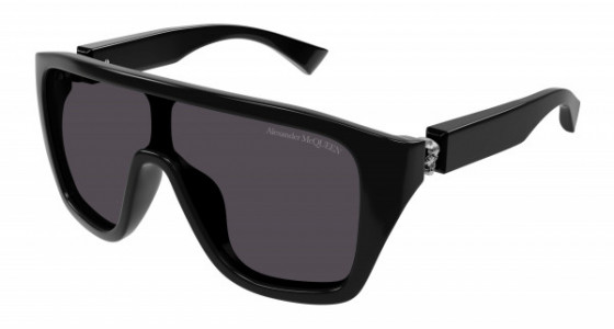 Alexander McQueen AM0430S Sunglasses, 001 - BLACK with GREY lenses
