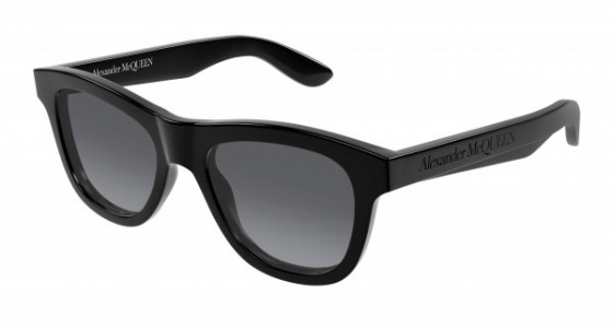 Alexander McQueen AM0421S Sunglasses, 001 - BLACK with GREY lenses
