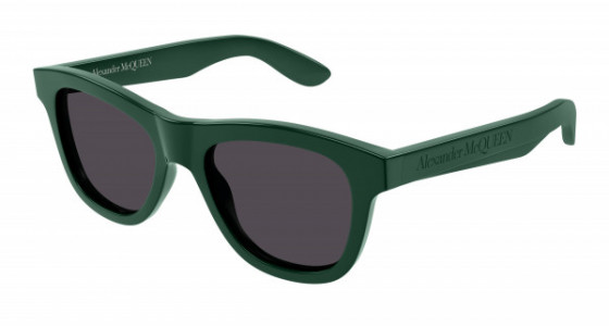 Alexander McQueen AM0421S Sunglasses, 004 - GREEN with GREY lenses