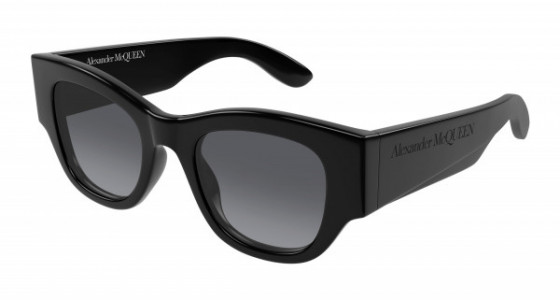 Alexander McQueen AM0420S Sunglasses, 001 - BLACK with GREY lenses