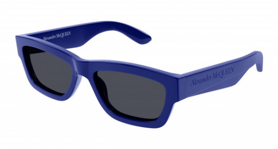 Alexander McQueen AM0419S Sunglasses, 005 - BLUE with BLUE lenses
