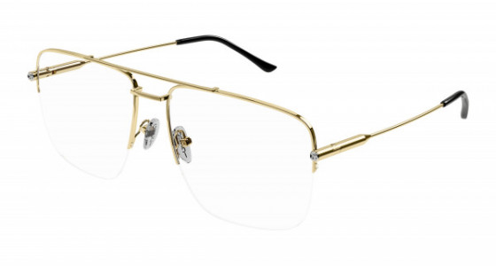 Gucci GG1415O Eyeglasses, 001 - GOLD with TRANSPARENT lenses