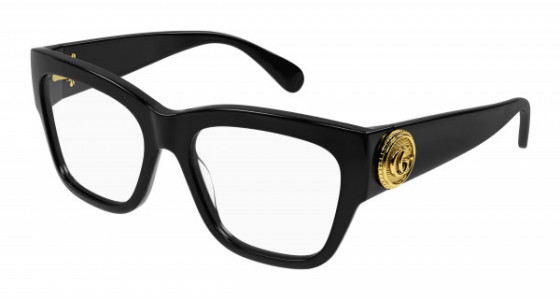 Gucci GG1410O Eyeglasses, 001 - BLACK with TRANSPARENT lenses