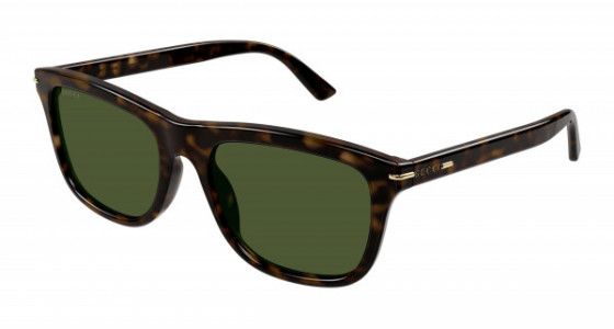 Gucci GG1444S Sunglasses, 002 - HAVANA with GREEN lenses