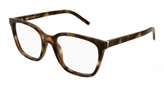 Saint Laurent SL M129 Eyeglasses, 003 - HAVANA with TRANSPARENT lenses