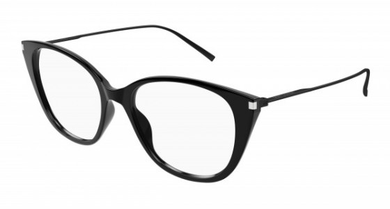 Saint Laurent SL 627 Eyeglasses, 001 - BLACK with TRANSPARENT lenses