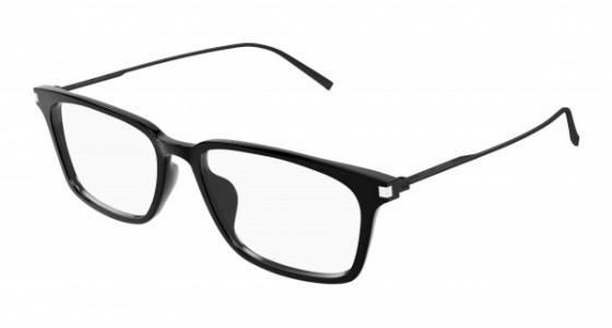 Saint Laurent SL 625 Eyeglasses, 001 - BLACK with TRANSPARENT lenses