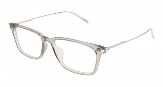 Saint Laurent SL 625 Eyeglasses, 003 - BEIGE with SILVER temples and TRANSPARENT lenses