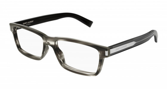 Saint Laurent SL 622 Eyeglasses, 005 - HAVANA with CRYSTAL temples and TRANSPARENT lenses