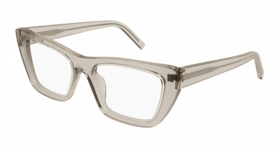 Saint Laurent SL 276 MICA OPT Eyeglasses, 005 - BEIGE with TRANSPARENT lenses