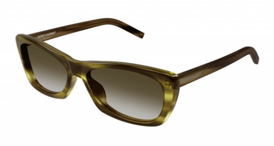 Saint Laurent SL 613 Sunglasses, 004 - HAVANA with BROWN lenses
