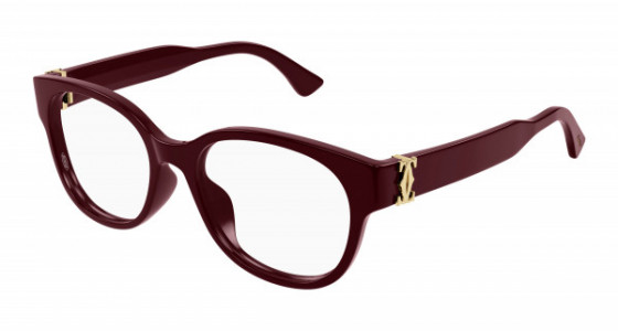 Cartier CT0452OA Eyeglasses, 004 - RED with TRANSPARENT lenses