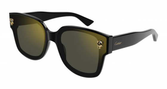Cartier CT0357S Sunglasses, 001 - BLACK with GREY lenses