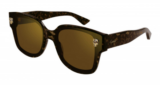 Cartier CT0357S Sunglasses, 002 - HAVANA with BROWN lenses