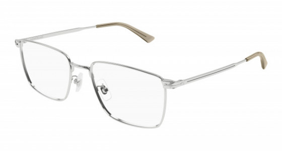 Montblanc MB0308O Eyeglasses, 006 - SILVER with TRANSPARENT lenses