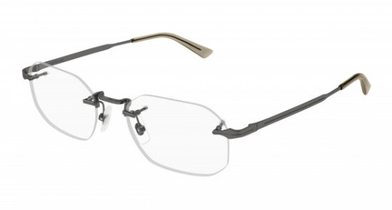 Montblanc MB0307O Eyeglasses, 002 - GUNMETAL with TRANSPARENT lenses
