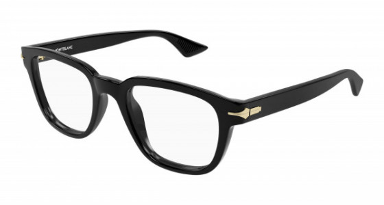 Montblanc MB0305O Eyeglasses, 001 - BLACK with TRANSPARENT lenses