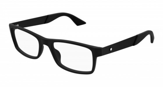 Montblanc MB0301O Eyeglasses, 001 - BLACK with TRANSPARENT lenses