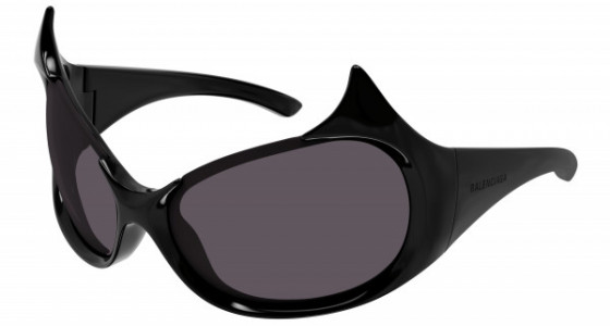 Balenciaga BB0284S Sunglasses, 001 - BLACK with GREY lenses