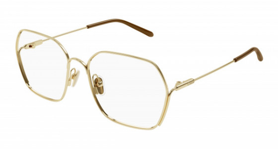 Chloé CH0208O Eyeglasses, 005 - GOLD with TRANSPARENT lenses