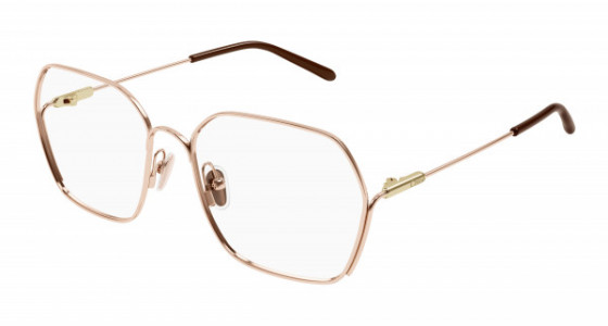Chloé CH0208O Eyeglasses, 006 - GOLD with TRANSPARENT lenses