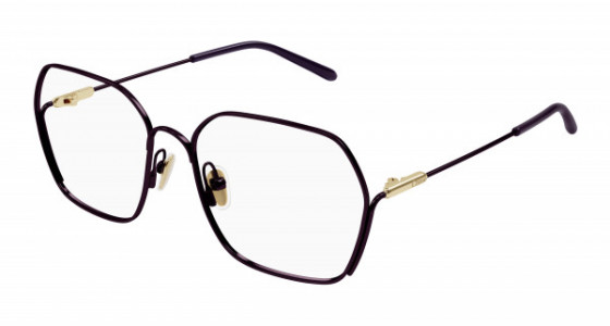 Chloé CH0208O Eyeglasses, 007 - BURGUNDY with TRANSPARENT lenses