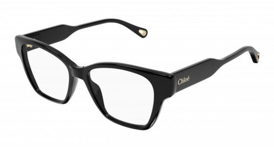 Chloé CH0200O Eyeglasses, 001 - BLACK with TRANSPARENT lenses