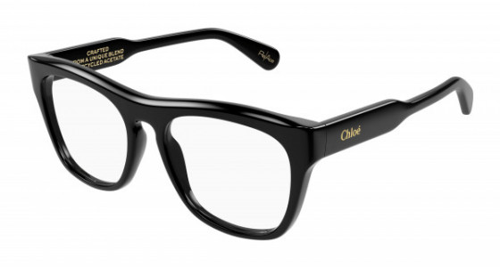 Chloé CH0191O Eyeglasses, 001 - BLACK with TRANSPARENT lenses