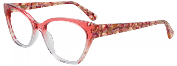 EasyClip EC682 Eyeglasses, 030 - Transp Pink To Crystal Gradient / Marble Pink