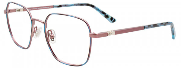 EasyClip EC668 Eyeglasses, 050 - Dusty Pink & Tortoise Blue
