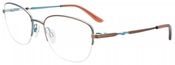 EasyClip EC661 Eyeglasses, 010 - Light Brown & Light Blue