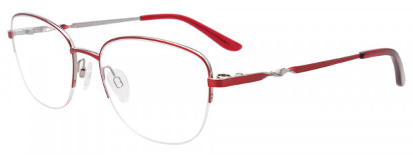 EasyClip EC661 Eyeglasses, 030 - Red & Silver