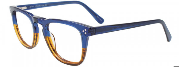 CHILL C7059 Eyeglasses, 050 - Transparent Blue & Transparent Striped Brown
