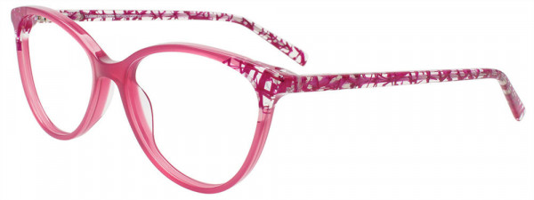 Takumi TK1283 Eyeglasses, 080 - Plum & Purple Print Pattern on Crystal