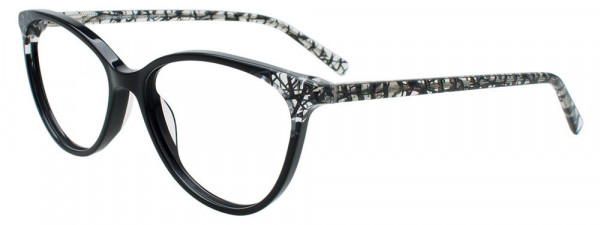 Takumi TK1283 Eyeglasses, 090 - Black & Black Print Pattern on Crystal